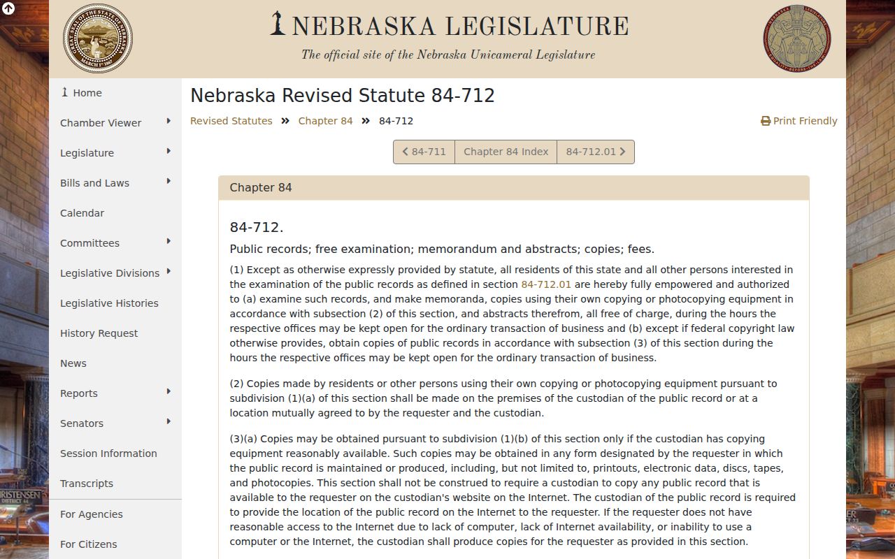 Deshler criminal records access under Nebraska public records law