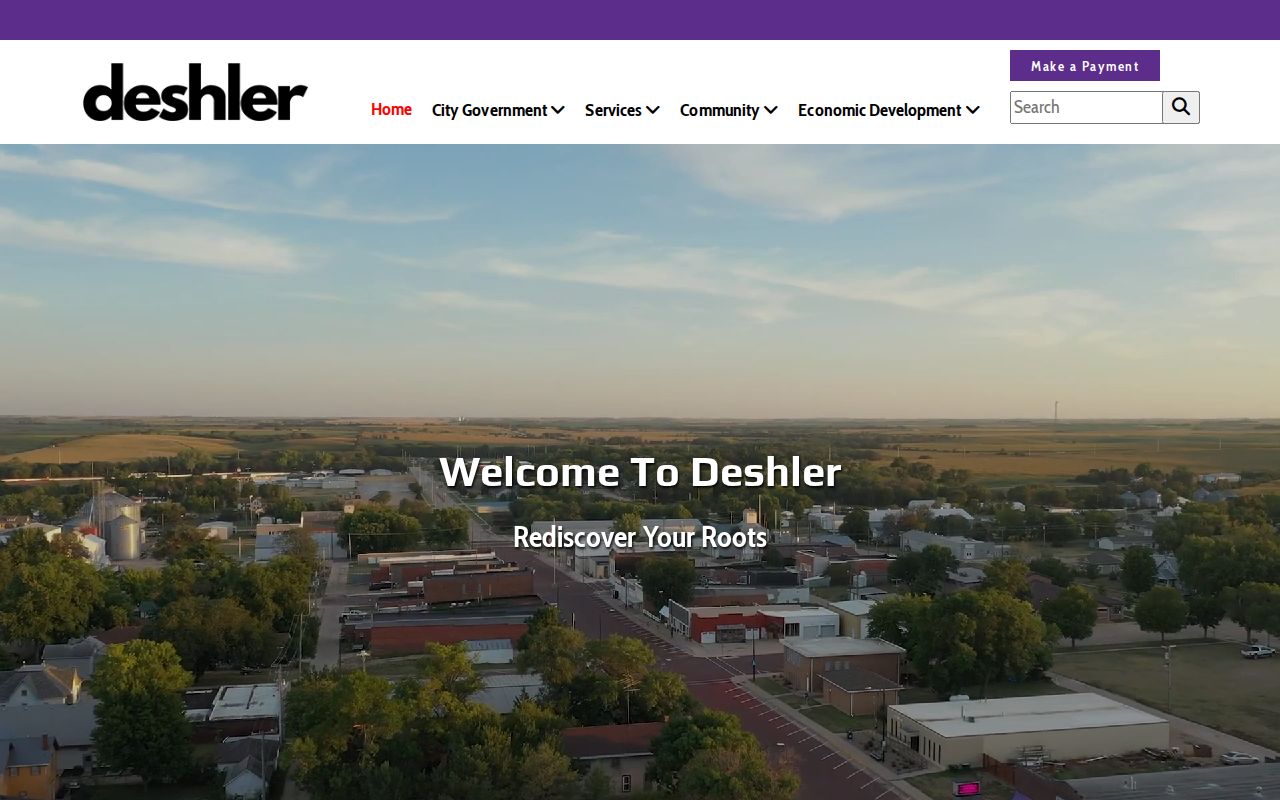Deshler criminal history source on the official municipal website