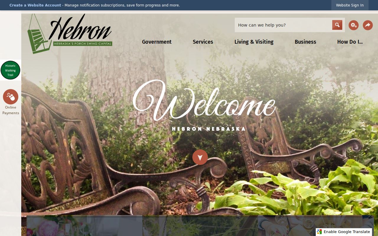 Hebron criminal history source on the official municipal website