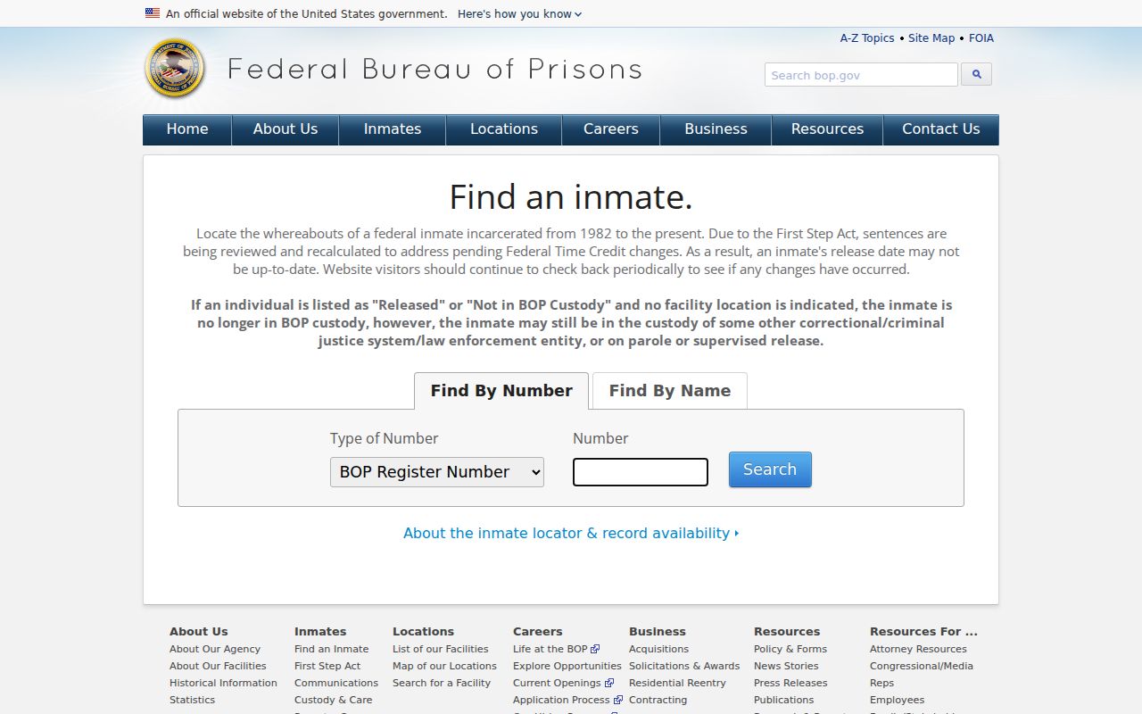 Thayer County arrest history federal inmate locator