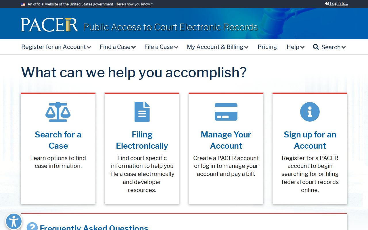 Thayer County criminal court cases federal PACER access